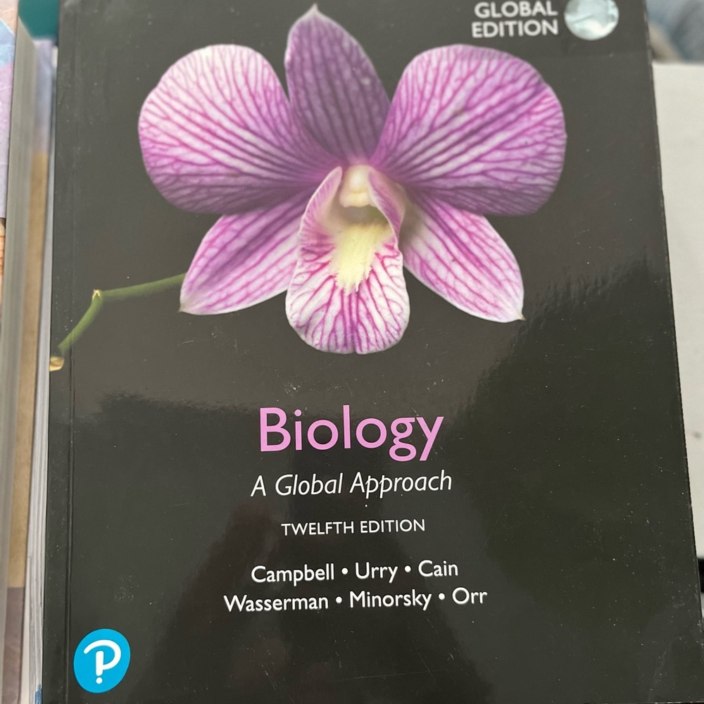 Biology Textbook with Zebra Image